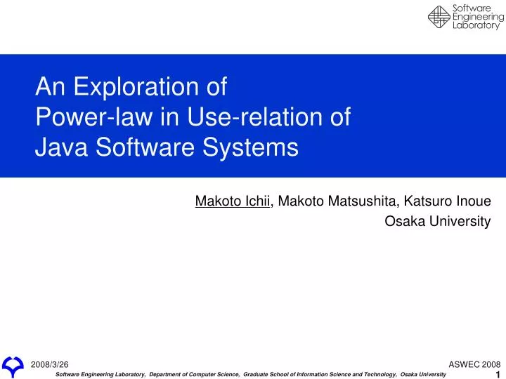 an exploration of power law in use relation of java software systems