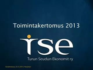 toimintakertomus 2013