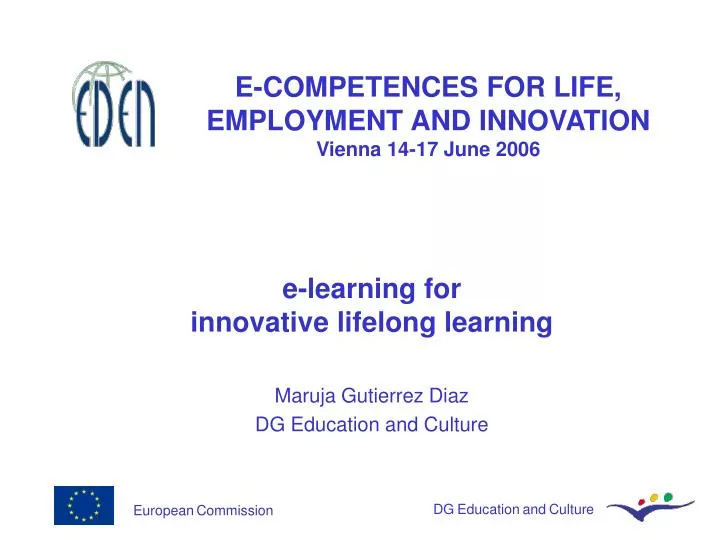 e competences for life employment and innovation vienna 14 17 june 2006