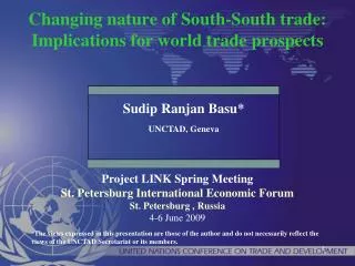 Changing nature of South-South trade: Implications for world trade prospects