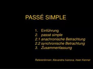 pass simple