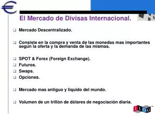 el mercado de divisas internacional
