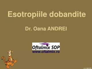 esotropiile dobandite