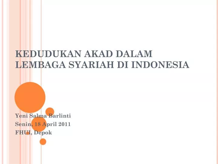 kedudukan akad dalam lembaga syariah di indonesia