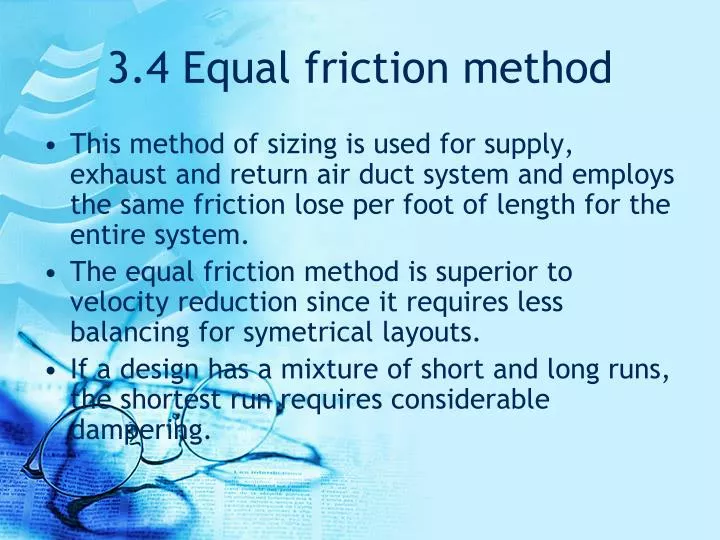 3 4 equal friction method