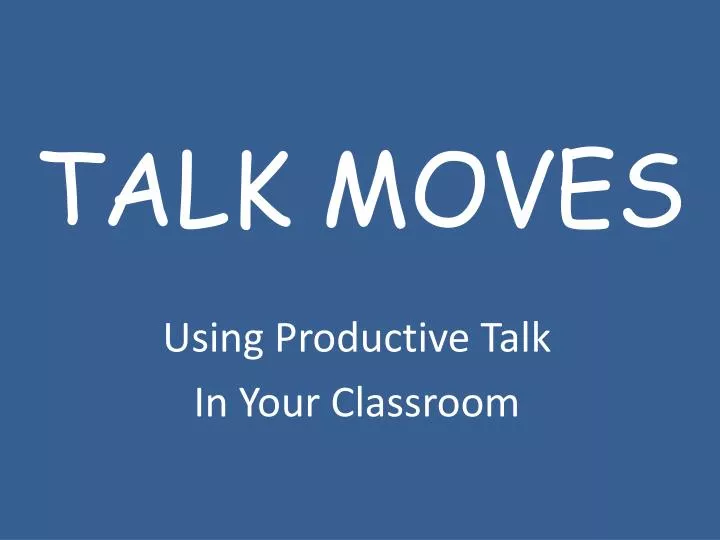 talk moves