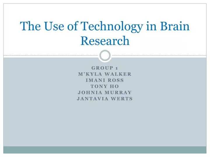 the use of technology in brain research