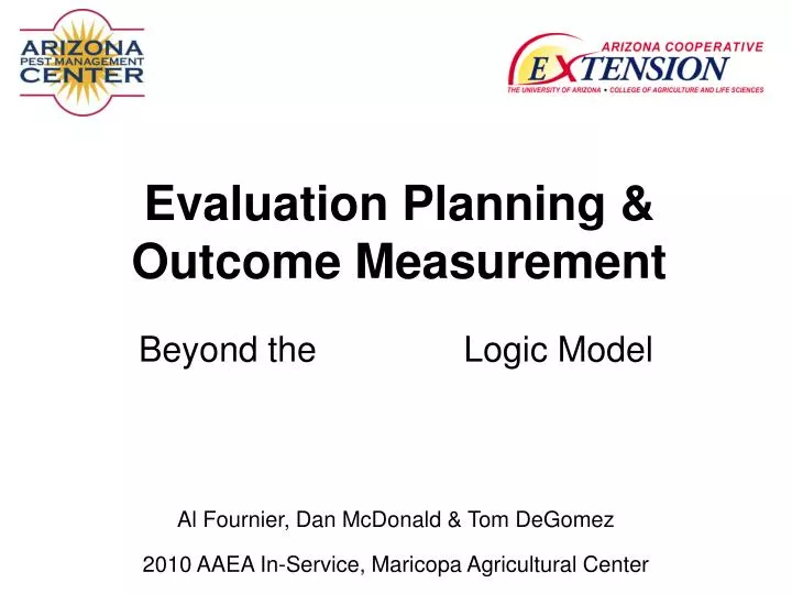 evaluation planning outcome measurement