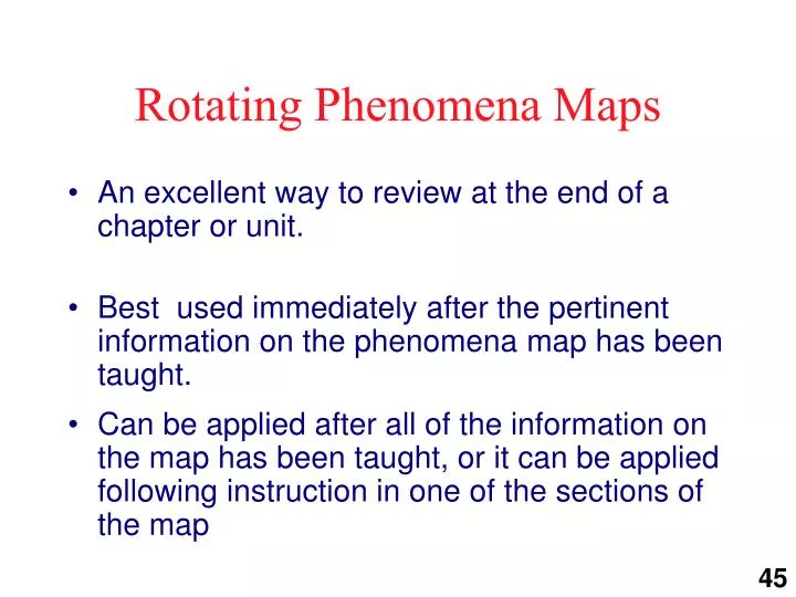 rotating phenomena maps