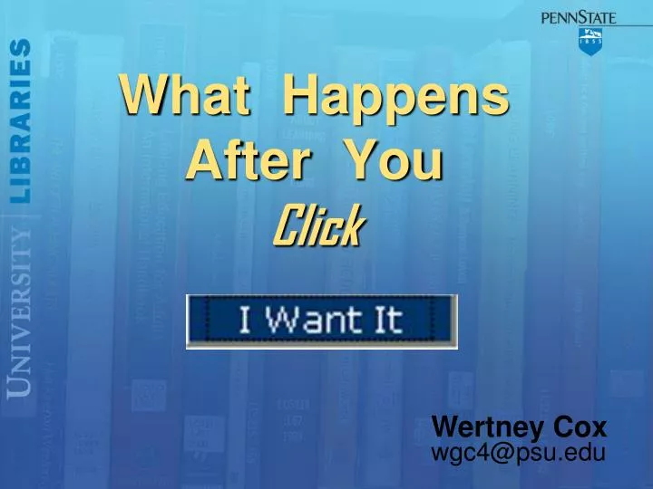 what happens after you click