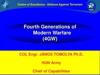 Four th Generations of Modern Warfare (4GW)