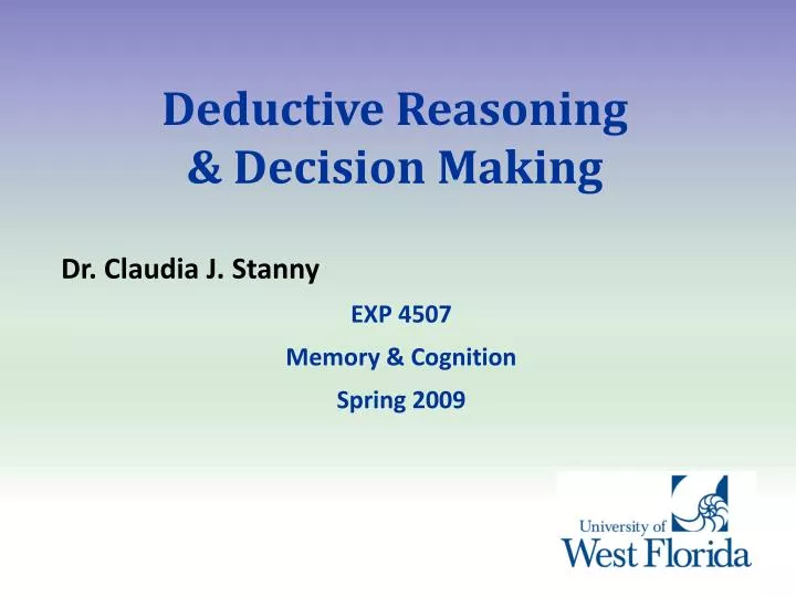 deductive reasoning decision making