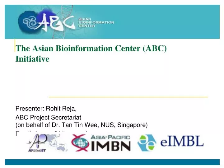 the asian bioinformation center abc initiative