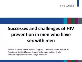 Successes and challenges of HIV prevention in men who have sex with men