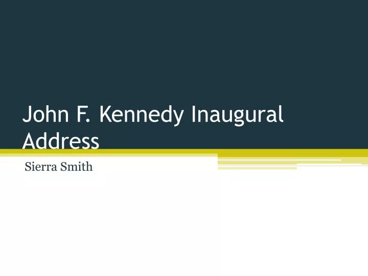john f kennedy inaugural address
