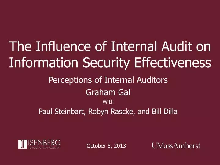 the influence of internal audit on information security effectiveness