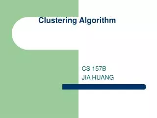 Clustering Algorithm