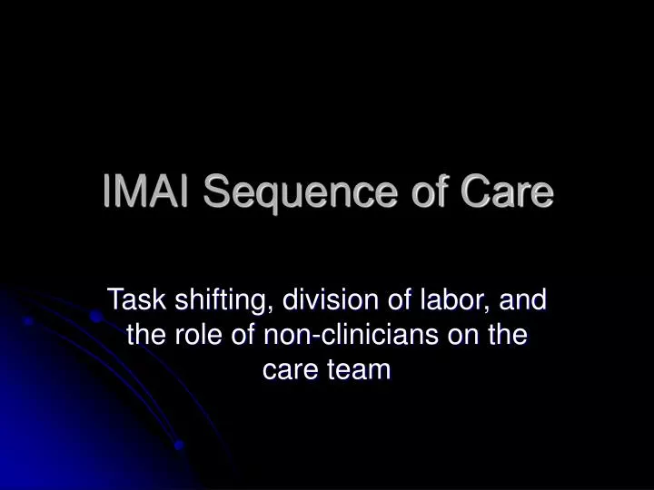 imai sequence of care
