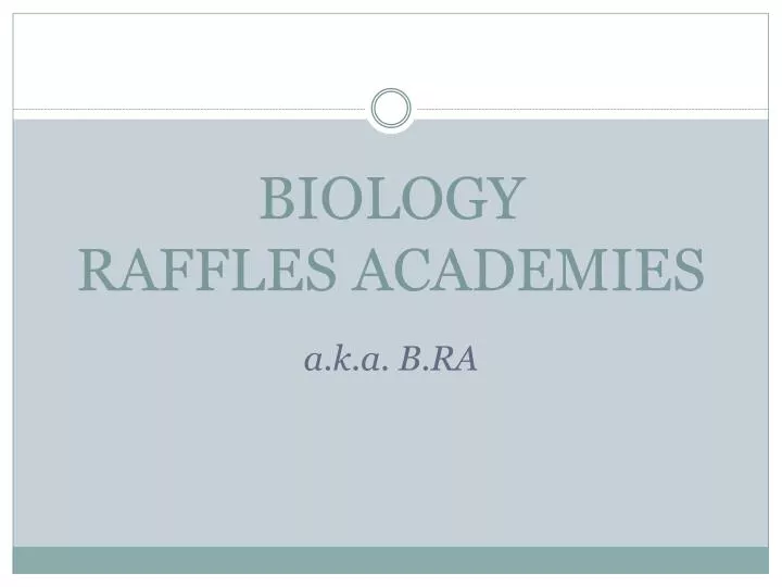 biology raffles academies