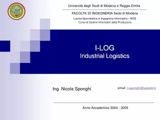 i log industrial logistics