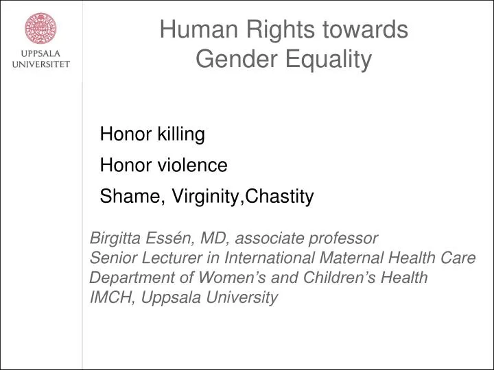human rights towards gender equality