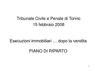 esecuzioni immobiliari dopo la vendita piano di riparto