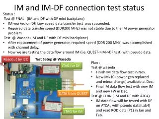 IM and IM-DF connection test status