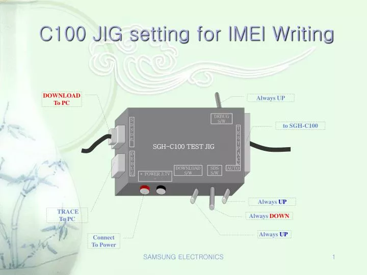 c100 jig setting for imei writing
