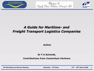 A Guide for Maritime- and Freight Transport Logistics Companies