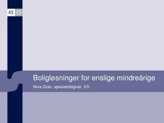 boligl sninger for enslige mindre rige