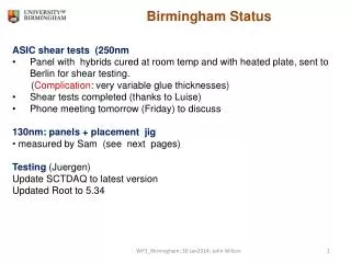 Birmingham Status