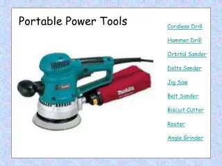 Portable Power Tools