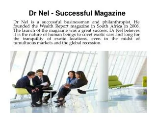 dr nel successful magazine