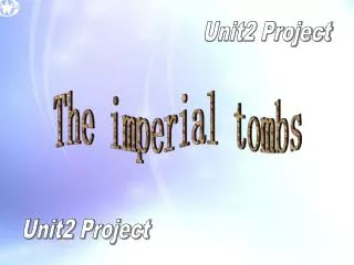 The imperial tombs