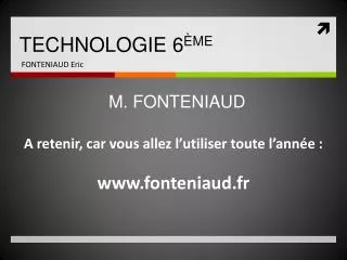technologie 6 me