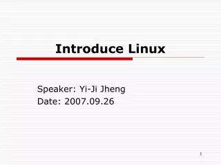 Introduce Linux