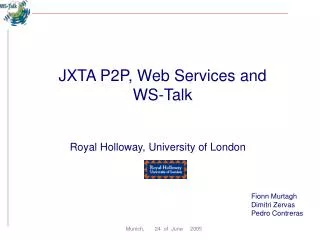 JXTA P2P, Web Services and WS-Talk