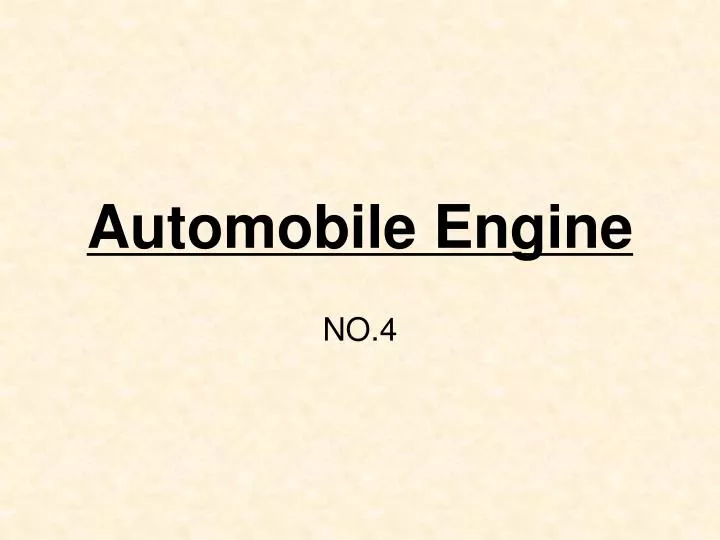 automobile engine