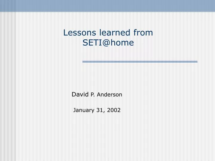 lessons learned from seti@home