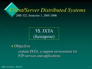Client/Server Distributed Systems