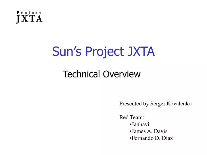 sun s project jxta