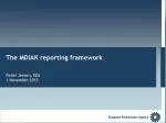 Moving from Definition to Implementation: MDIAK Reporting Framework - slide 1