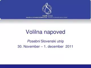 volilna napoved