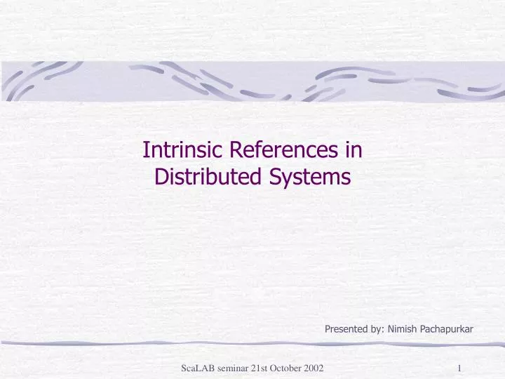 intrinsic references in distributed systems