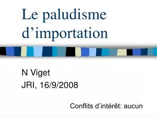 le paludisme d importation
