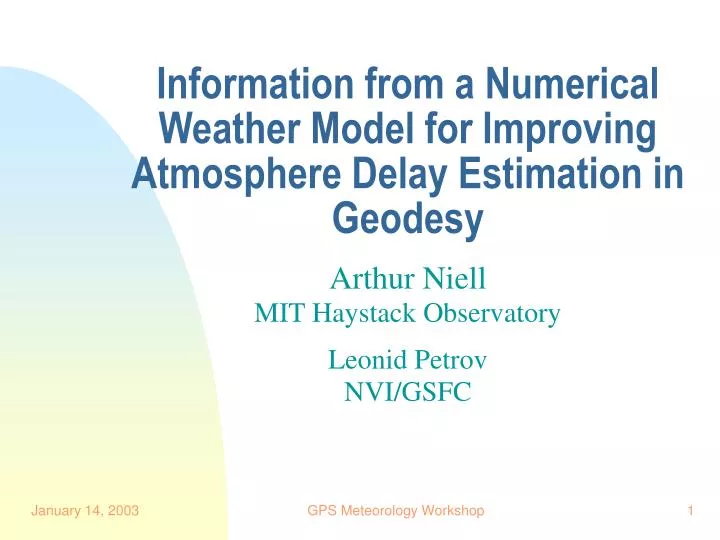 information from a numerical weather model for improving atmosphere delay estimation in geodesy