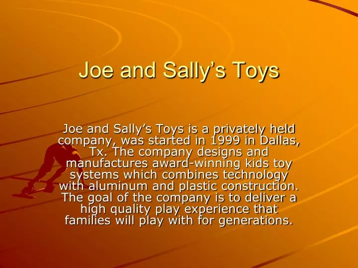 joe and sally s toys