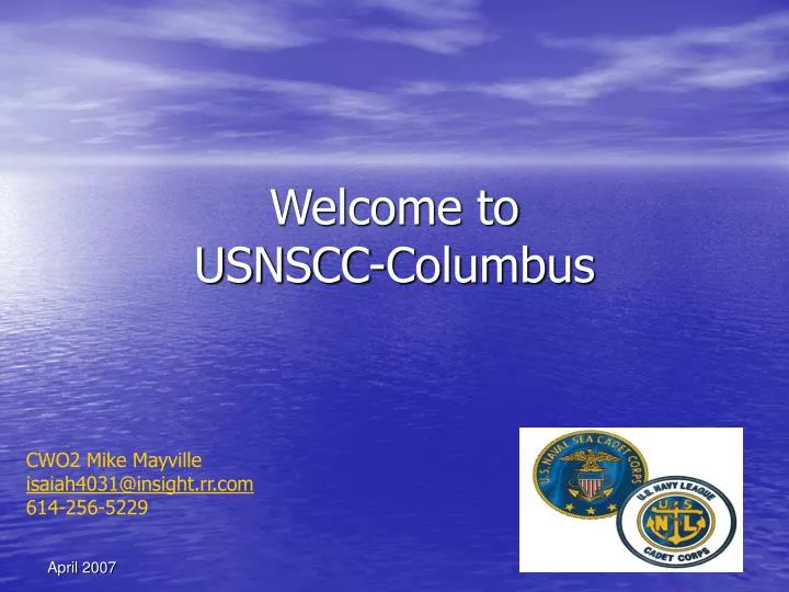 welcome to usnscc columbus