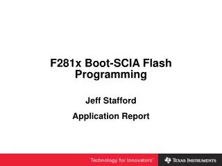 F281x Boot-SCIA Flash Programming