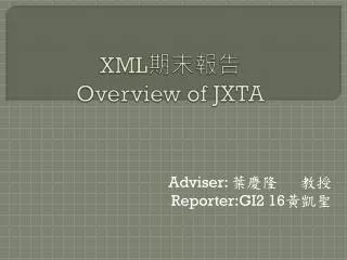XML ???? Overview of JXTA